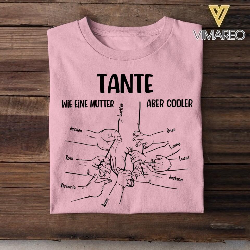 PERSONALIZED TANTE AUNTIE KIDS NUMBERS T-SHIRT