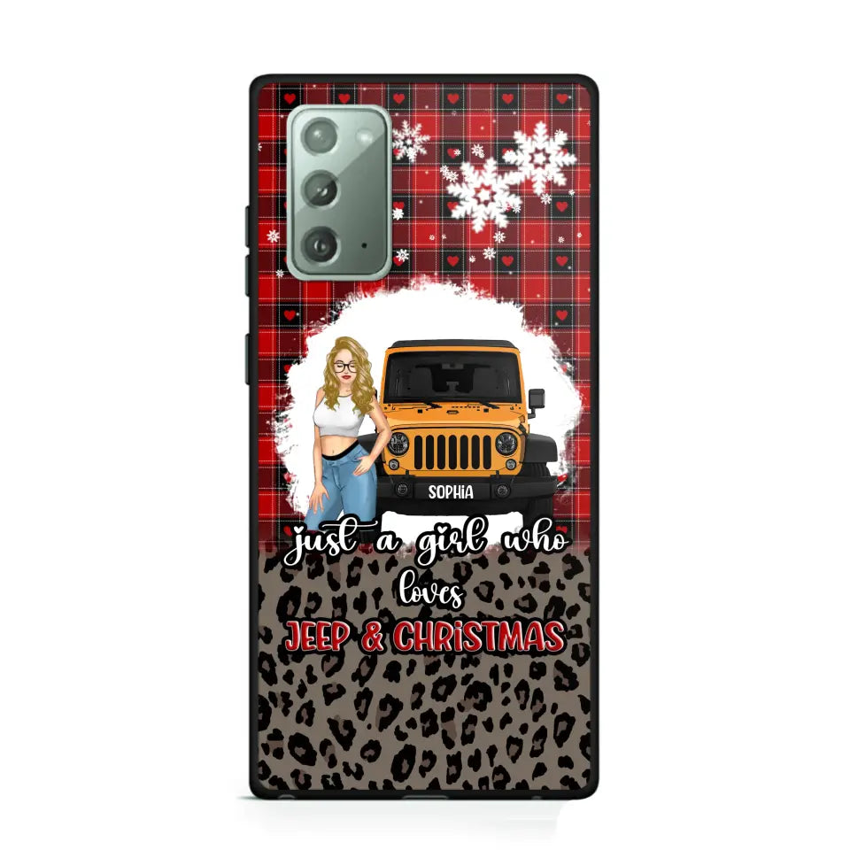 Personalized Just A Girl Who Loves Jeep & Christmas Christmas Gift Phonecase Printed NTMTHN231083