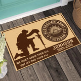 Personalized Australian Army Veteran Custom Name & Time We Don't Know Them All But We Owe Them All Doormat Printed KVH231178