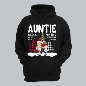 Personalized Auntie Niece's Best Friend Nephew's Best Partner In Crime Christmas Gift Hoodie 2D Printed HN231203