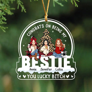 Personalized Congrats On Being My Besties Acrylic Ornament Printed HTHLVA231201