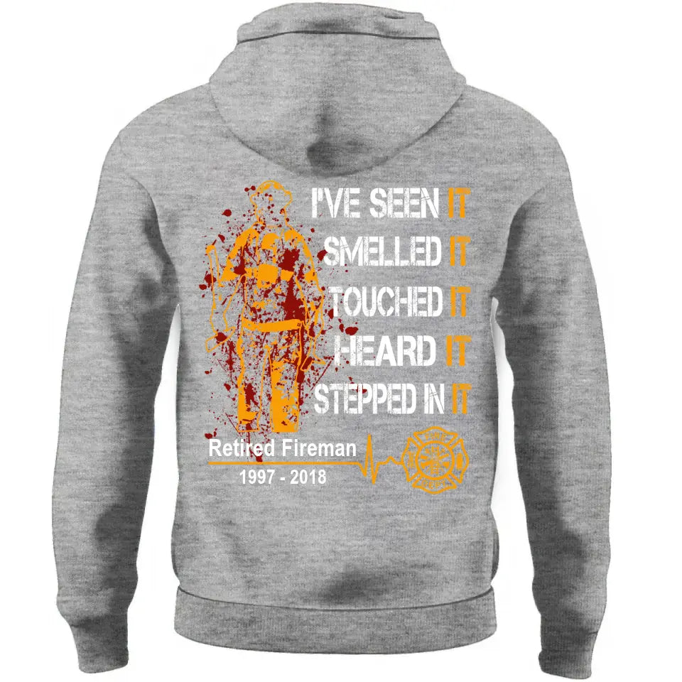 Personalized Retired Firefighter Custom Time Hoodie 2D Printed QTLVA1374