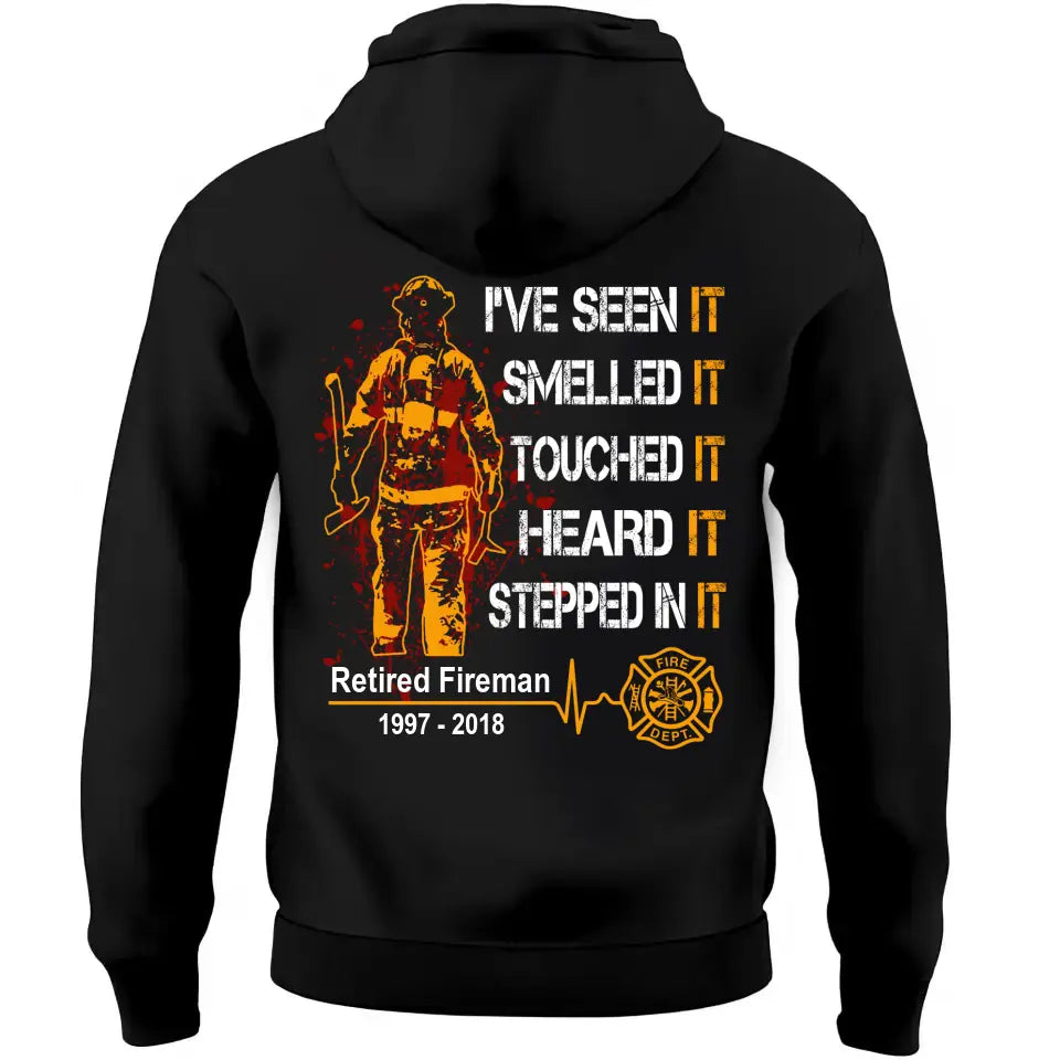 Personalized Retired Firefighter Custom Time Hoodie 2D Printed QTLVA1374