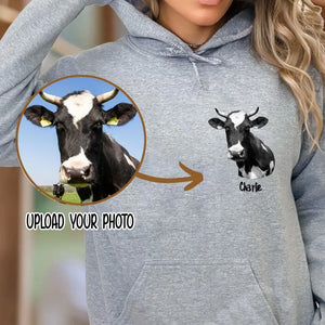 Personalized Upload Your Photo Cow Hoodie 2D Printed LVA231423