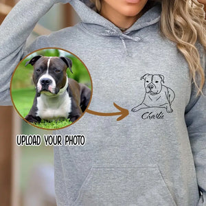 Personalized Upload Your Dog Photo Dog Lovers Gift Custom Name Hoodie 2D Printed LVA231442