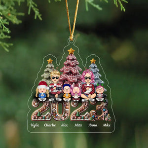 Personalized Merry Christmas 2023 Christmas Tree Christmas Gift Acrylic Ornament Printed VQ231464