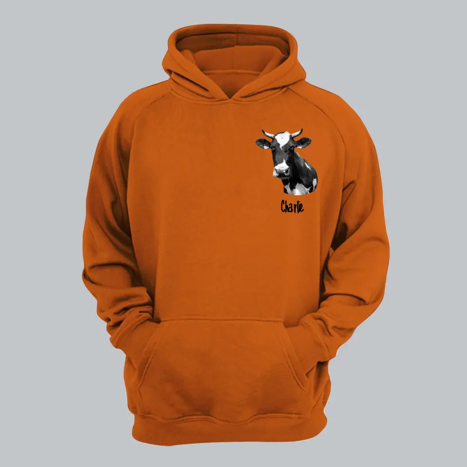 Personalized Upload Your Photo Cow Hoodie 2D Printed LVA231423