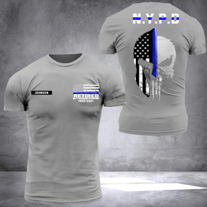 Personalized Thin Blue Line Law Enforcement Sheepdog Custom Your Year Tshirt 2D Printed 231547AHVH