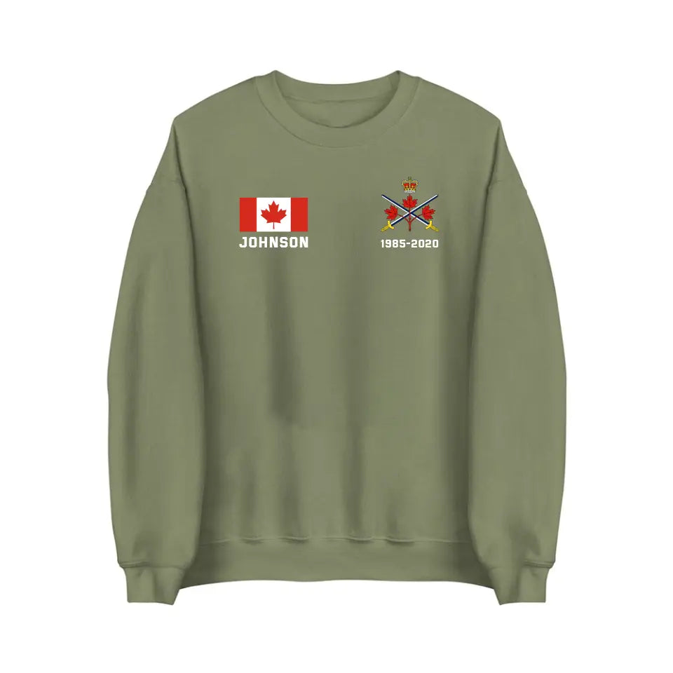 Personalized Canadian Military Custom Name & Time Hoodie 2D Printed KVH1672