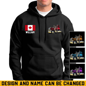 Personalized Canadian Trucker Custom Name Hoodie 2D Printed QTHN231767