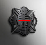 Personalized US Firefighter Custom ID & Department Metal Sign Printed KVH2476