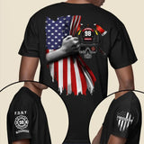 Personalized US Firefighter Custom Name & Department T-shirt LAHHN24103