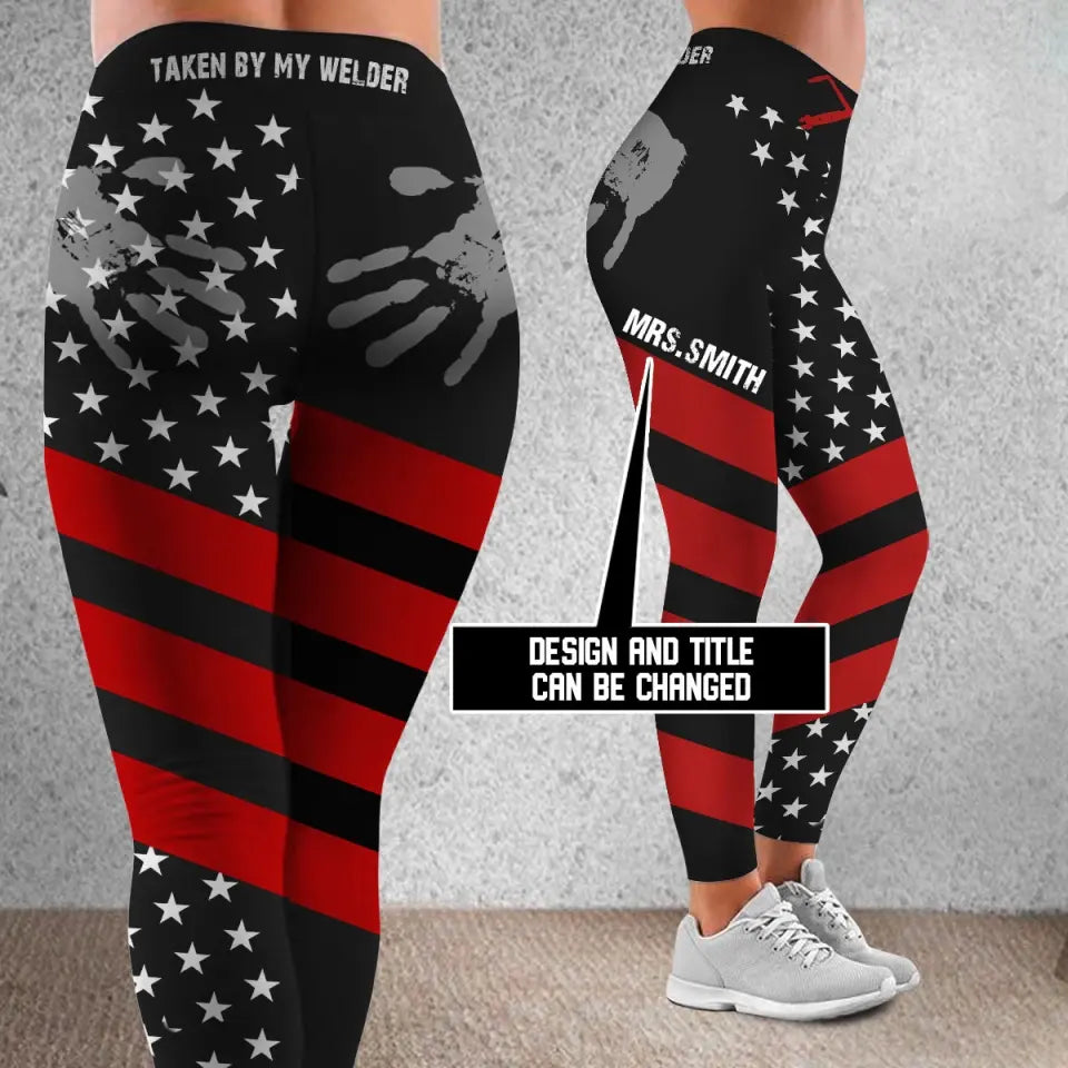 Personalized Taken By My Welder Legging Printed QTVQ24286