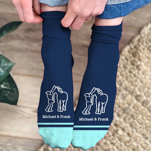 Personalized Horse Girl Custom Name Horse Lovers Gift Sock 3D Printed LVA24325