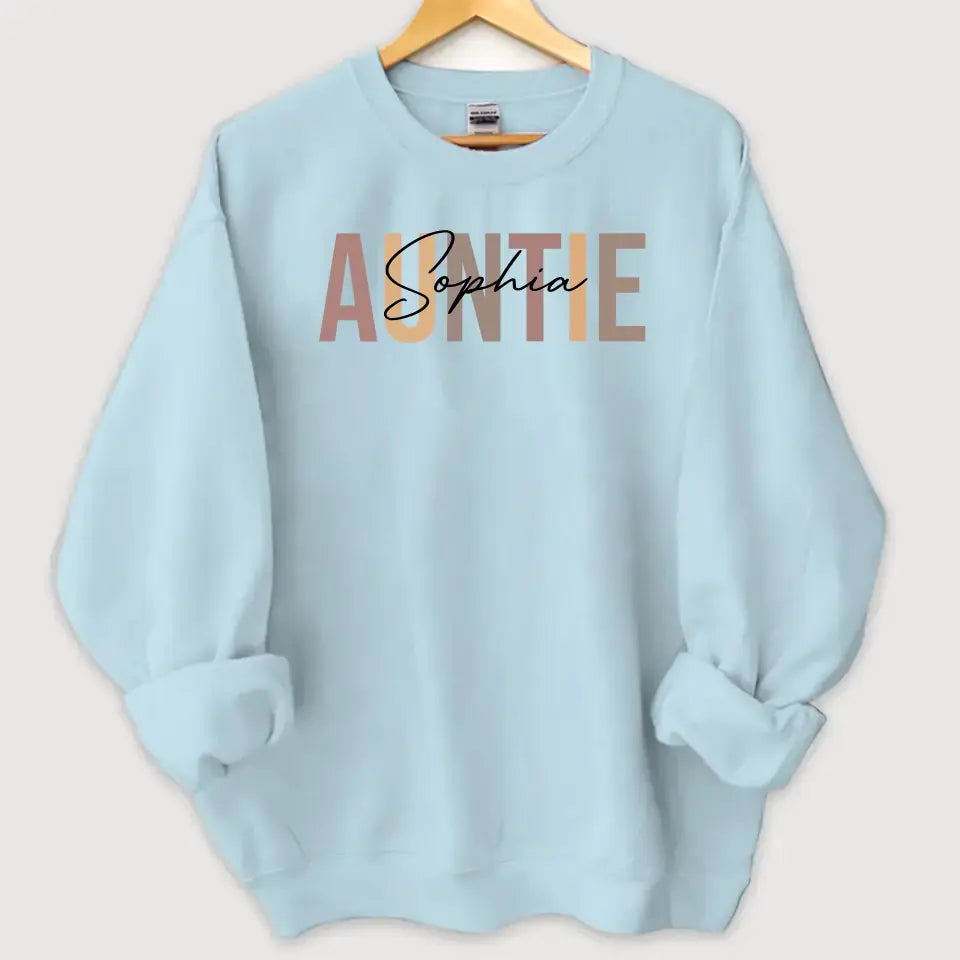 Personalized Auntie Mommy Gift Custom Name Sweatshirt Printed HN24504