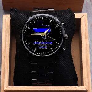 Personalized US State Police Custom Name & ID Watch Printed QTKH24511