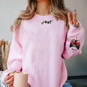 Personalized Jeep Girl & Dog Custom Name Sweatshirt Printed HN24661