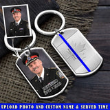 Personalized Upload Your Photo Retired Canadian Police Custom Name & Time Keychain Printed QTVQ24669