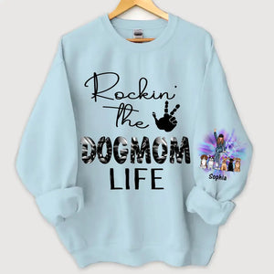 Personalized Rockin The Dog Mom Life Sweatshirt Printed HN24687