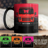 Personalized Jeep Car Custom Name Black Mug Printed KVH24744