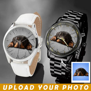 Personalized Upload Your Dog Photo Dog Lovers Gift Women Watch Leather Band or Mechanical Watch Printed QTHN24768