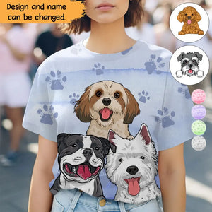 Personalized Dog Mom Dog Lovers Gift 3D T-shirt Printed HN24790