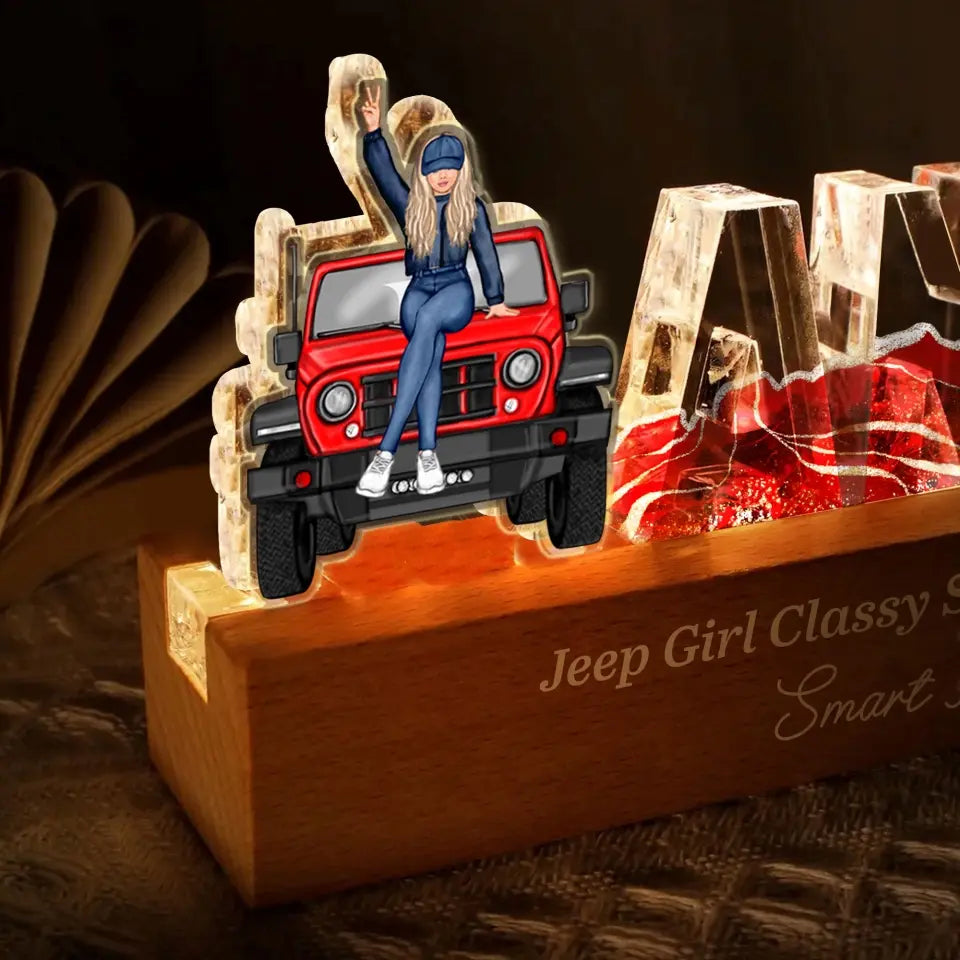 Personalized Jeep Girl Classy Sassy And A Bit Smart Assy Ledlamp Printed 24805LVA