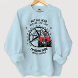 Personalized Not All Who Wander Are Lost I'm Hiding From Stupid People Jeep Girl Sweatshirt Printed HN24863