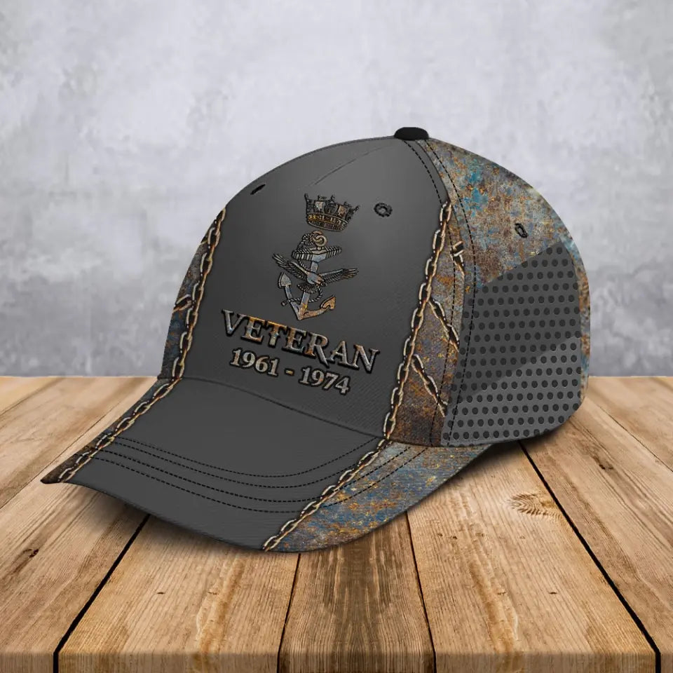 Personalized Canadian Veteran Retired Custom Time & Logo 3D Cap QTHN24975