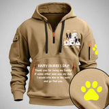 Personalized Happy Father's Day Thank You For Being My Daddy Dog Dad Dog Lovers Gift Quarter Zip Hoodie 2D Printed HN24979