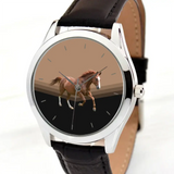 Personalized Upload Your Horse Photo Horse Lovers Gift Women Watch Leather Band Printed HN24796