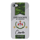 Personalized Canadian Veteran Logo Custom Name & Rank Gold Phonecase Printed AHHN241185