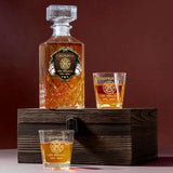 Personalized Australian Firefighter Logo Custom Name & Time Decanter Set With Glasses Printed AHVA251558