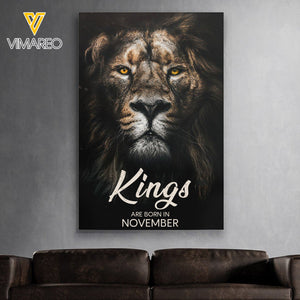 Kings Are Born In November Canvas Printed DEC-HC28