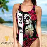 JUNE GIRL WITH BEAUTIFUL ROSES SWIMSUIT