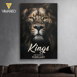 Kings Are Born In February Canvas Printed DEC-HC27