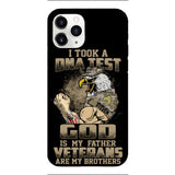 PERSONALIZED I TOOK A DNA TEST GOD IS MY FATHER VETERANS ARE MY BROTHERS PHONECASE QTDT2610