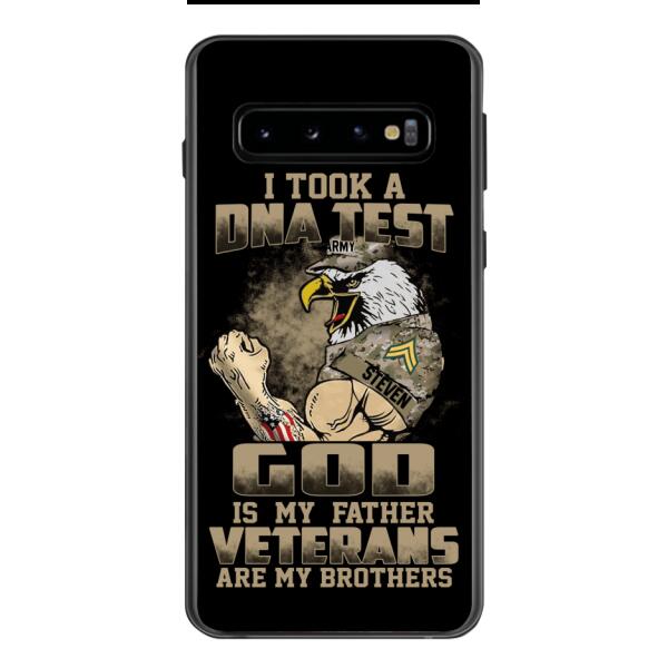 PERSONALIZED I TOOK A DNA TEST GOD IS MY FATHER VETERANS ARE MY BROTHERS PHONECASE QTDT2610