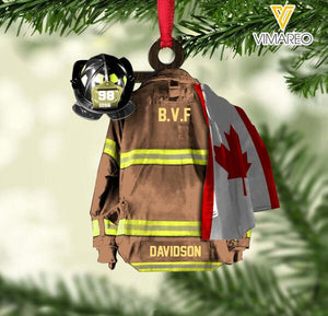 PERSONALIZED Canadian Fire Department HANGING ORNAMENT CHRISTMAS NOV-MA10