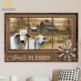 PERSONALIZED SIMPLE BLESSED CATTLE CANVAS TNDT1402