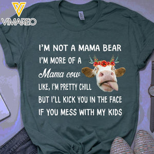 PERSONALIZED mama Cattle face TSHIRT QTMQ163
