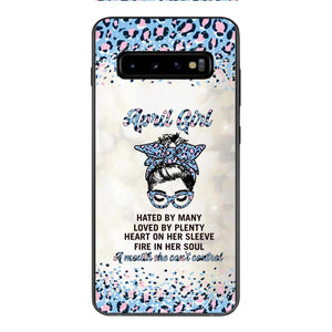 PERSONALIZED APRIL GIRL A MOUTH SHE CAN'T CONTROL PHONECASE QTHC1003