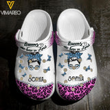 Personalized Queens are born in April Clog Slipper Shoes  1503