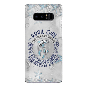 PERSONALIZED APRIL DOLPHIN GIRL PHONECASE QTTQ2603