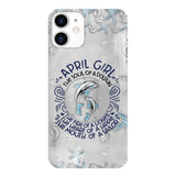 PERSONALIZED APRIL DOLPHIN GIRL PHONECASE QTTQ2603