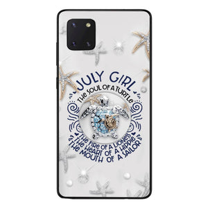 PERSONALIZED JULY TURTLE GIRL PHONECASE QTTQ2803