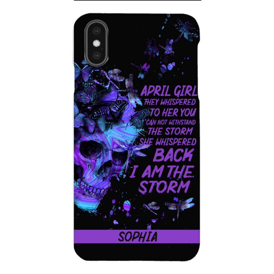 Personalized April Girl Phone Case Printed 25MAR-HC28