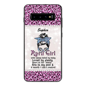Personalized April Girl With Tatoos Phone Case Printed 25MAR-QH28