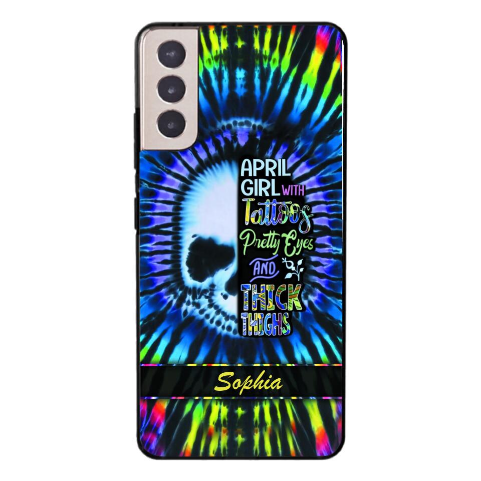 Personalized April Girl With Tattoos  Phone Case Printed 25MAR-HQ29