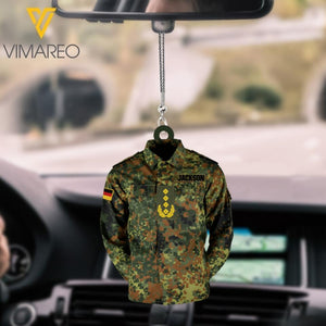 PERSONALIZED GERMANY VETERAN CAMO CAR HANGING ORNAMENT MTDT2903